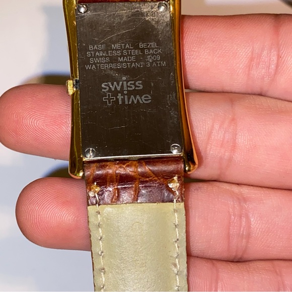 Vintage men’s Swiss+time watch made sapphire crystal, leather strap handmade - Picture 3 of 11